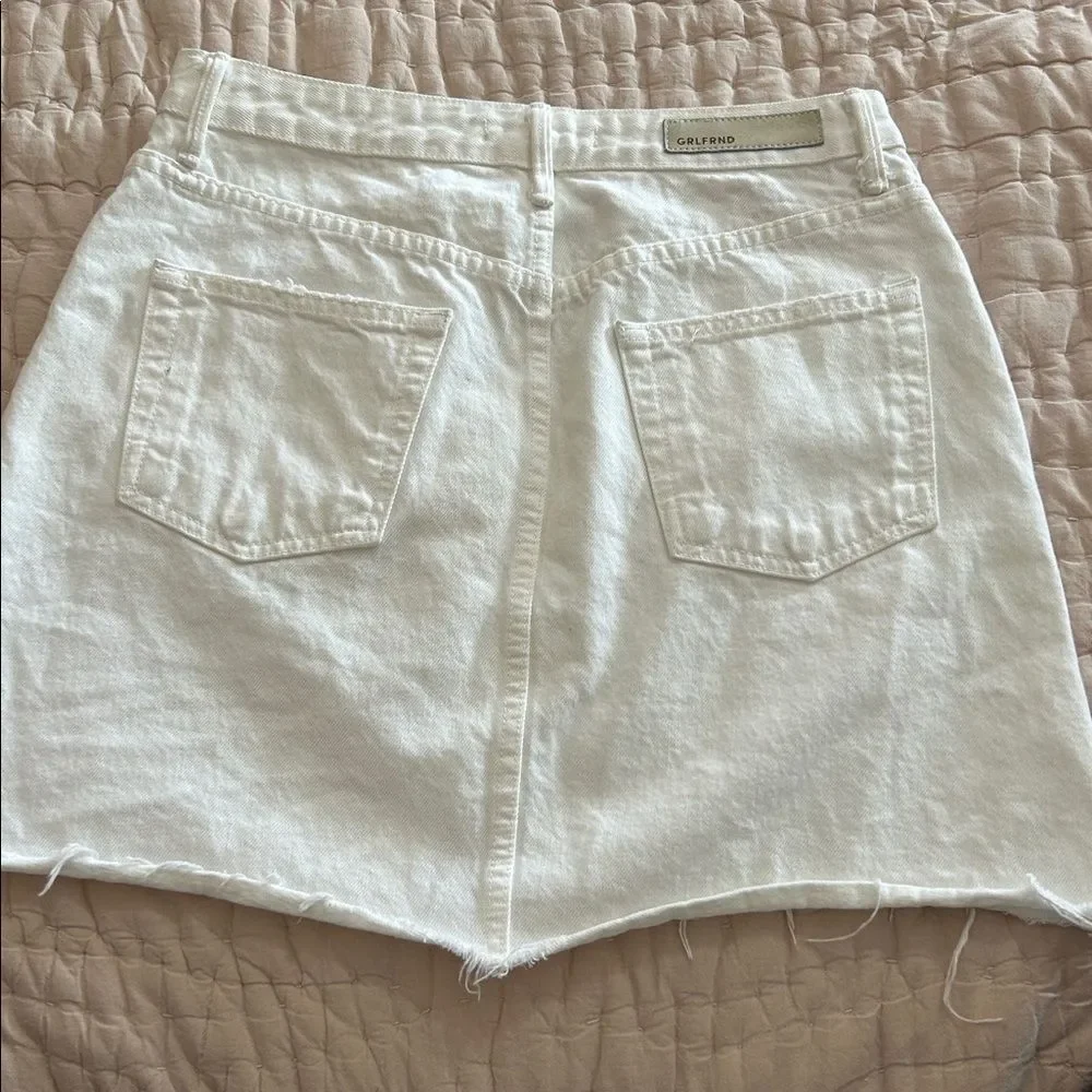 GRLFRND milla Off-White Denim Skirt side 28